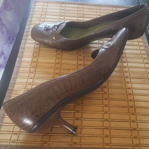 Enzo Angiolini Brown Kitten Heels 7.5